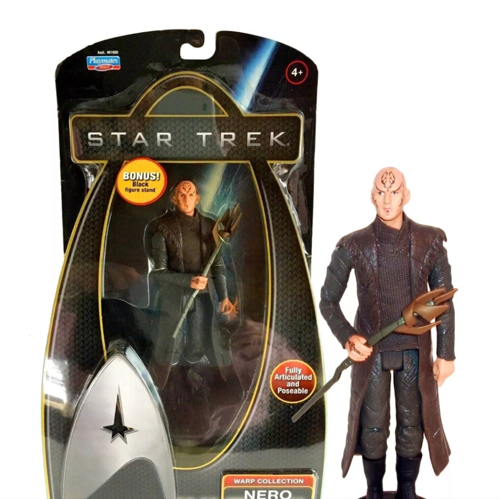 Star Trek Movie Nero Warp Collection Action Figure W/ Stand Playmates NIB‎